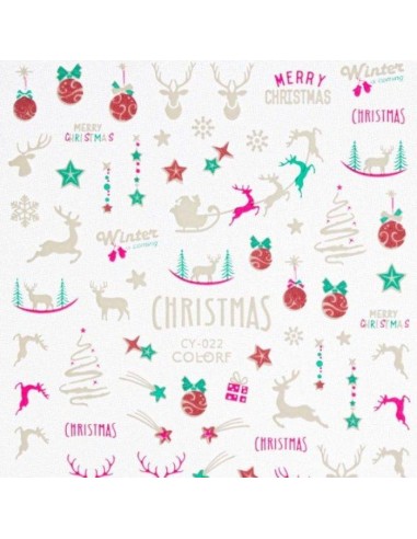 PEGATINA NAVIDAD FLUORESCENTE