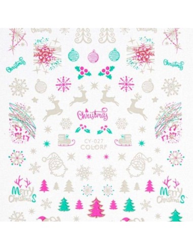 PEGATINA NAVIDAD FLUORESCENTE