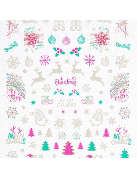 PEGATINA NAVIDAD FLUORESCENTE