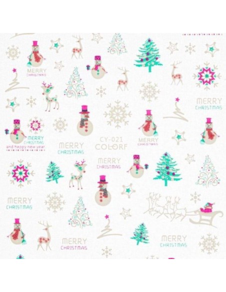 PEGATINA NAVIDAD FLUORESCENTE