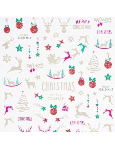 PEGATINA NAVIDAD FLUORESCENTE