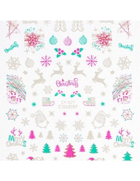 PEGATINA NAVIDAD FLUORESCENTE